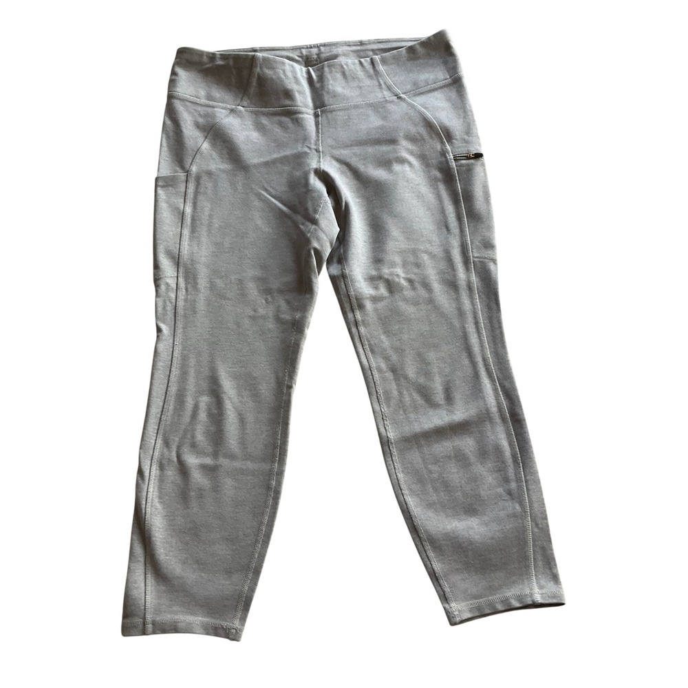 Copper Fit ‎ Athletic Leggings Women XL Gray Cropped Pockets CF-LAB-017W